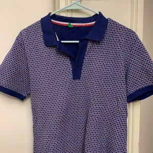 United colors of Benetton patterned polo Size M